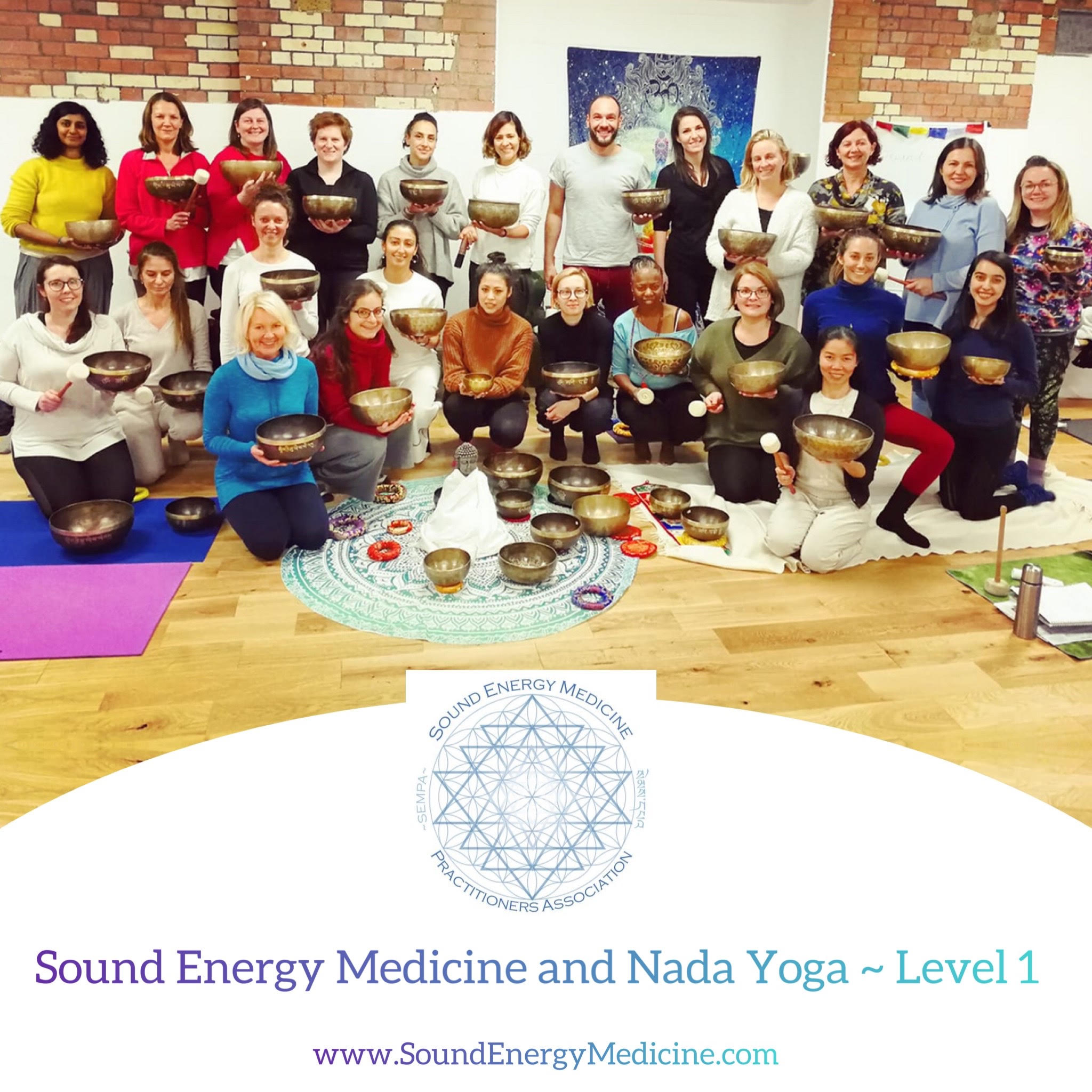2022. Level 1. Sound Energy Medicine & Nada Yoga. Sound Healing with Singing Bowls